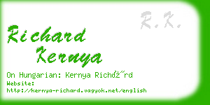 richard kernya business card